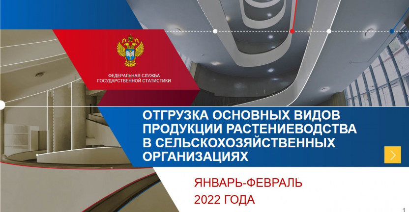 Отгрузка основных видов продукции растениеводства за январь-февраль 2022 года